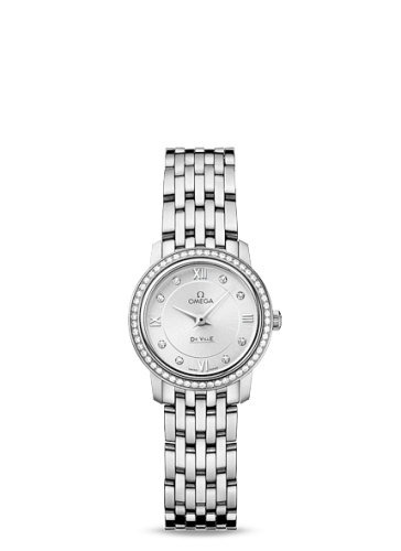 Omega De Ville Prestige Quartz Ladies 24.5 Stainless Steel Diamond / Silver Diamond / Bracelet